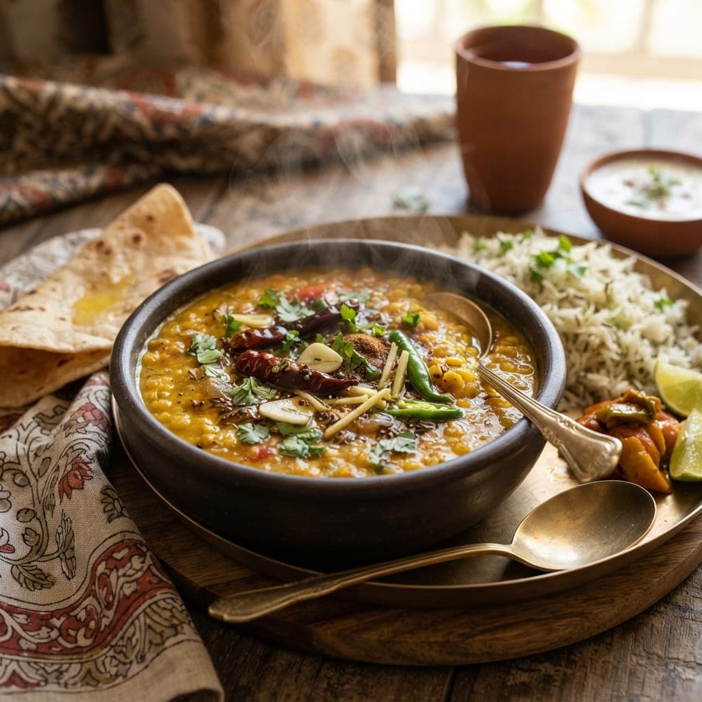 Indian Hearty Spiced Lentil Stew (Dal Tadka)
