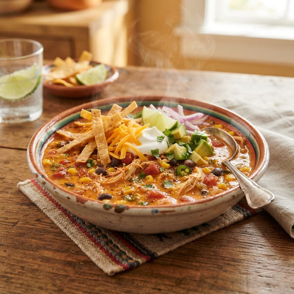 Spicy Mexican Chicken Tortilla Chowder