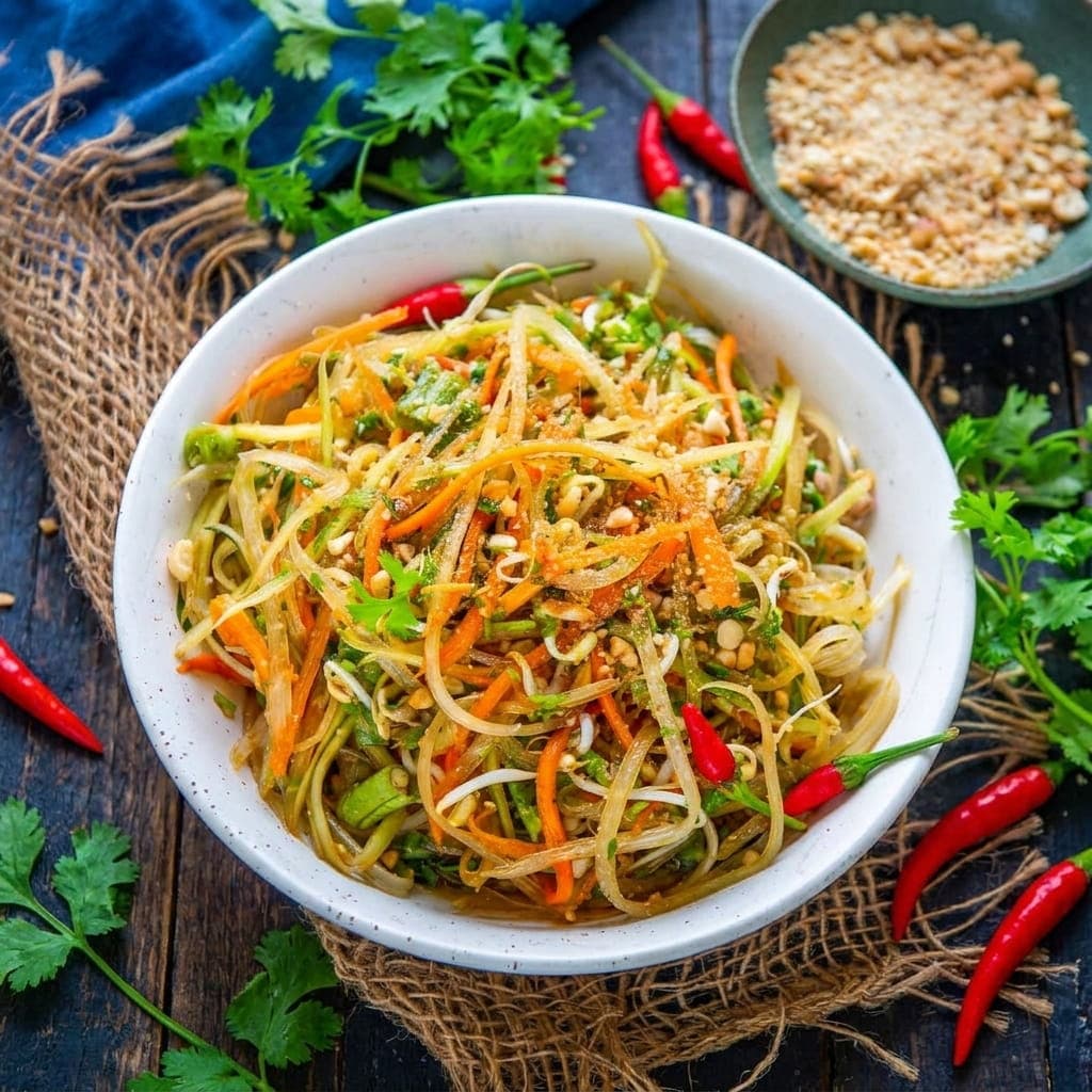 Spicy Thai Green Papaya Chili Salad
