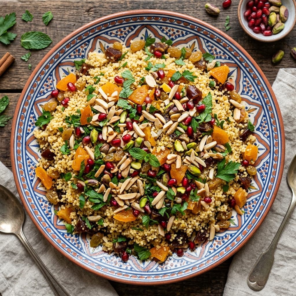 Moroccan Spiced Couscous Dried Fruit Salad