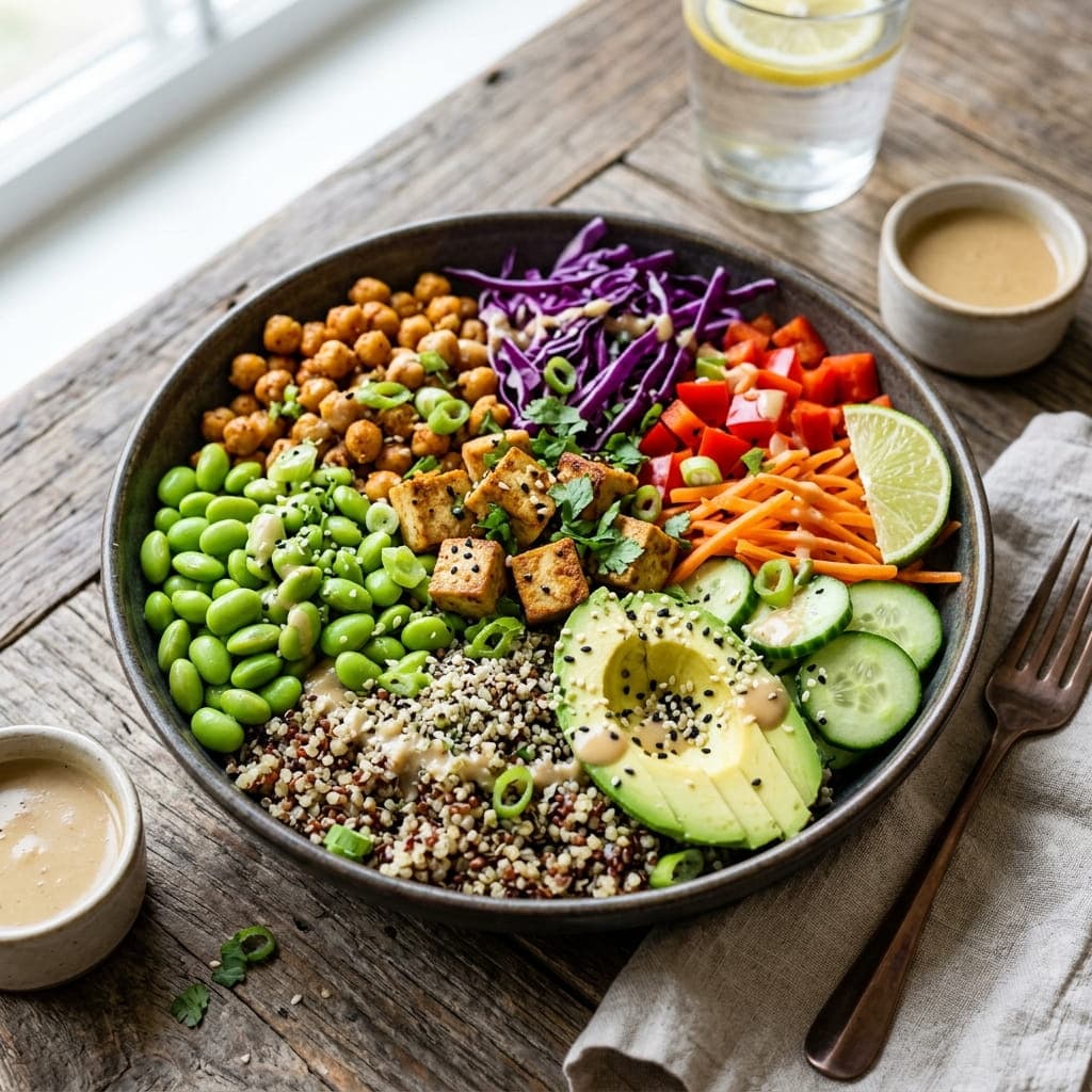 High-Protein Edamame Quinoa Salad Bowl