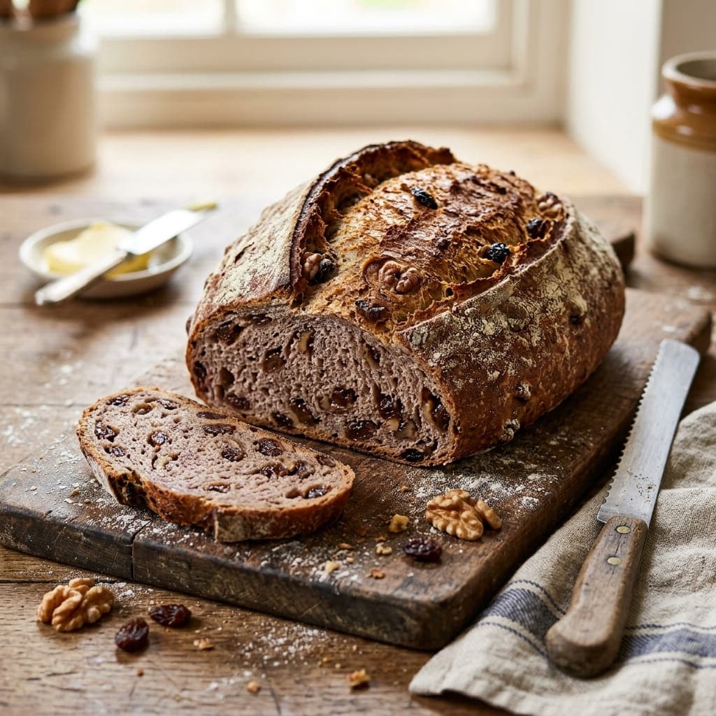 British Walnut Raisin Artisan Loaf