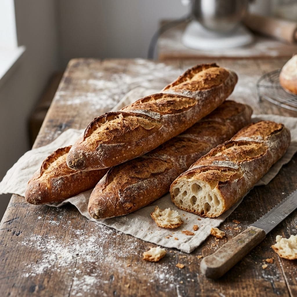 Classic Crusty French Artisan Baguette
