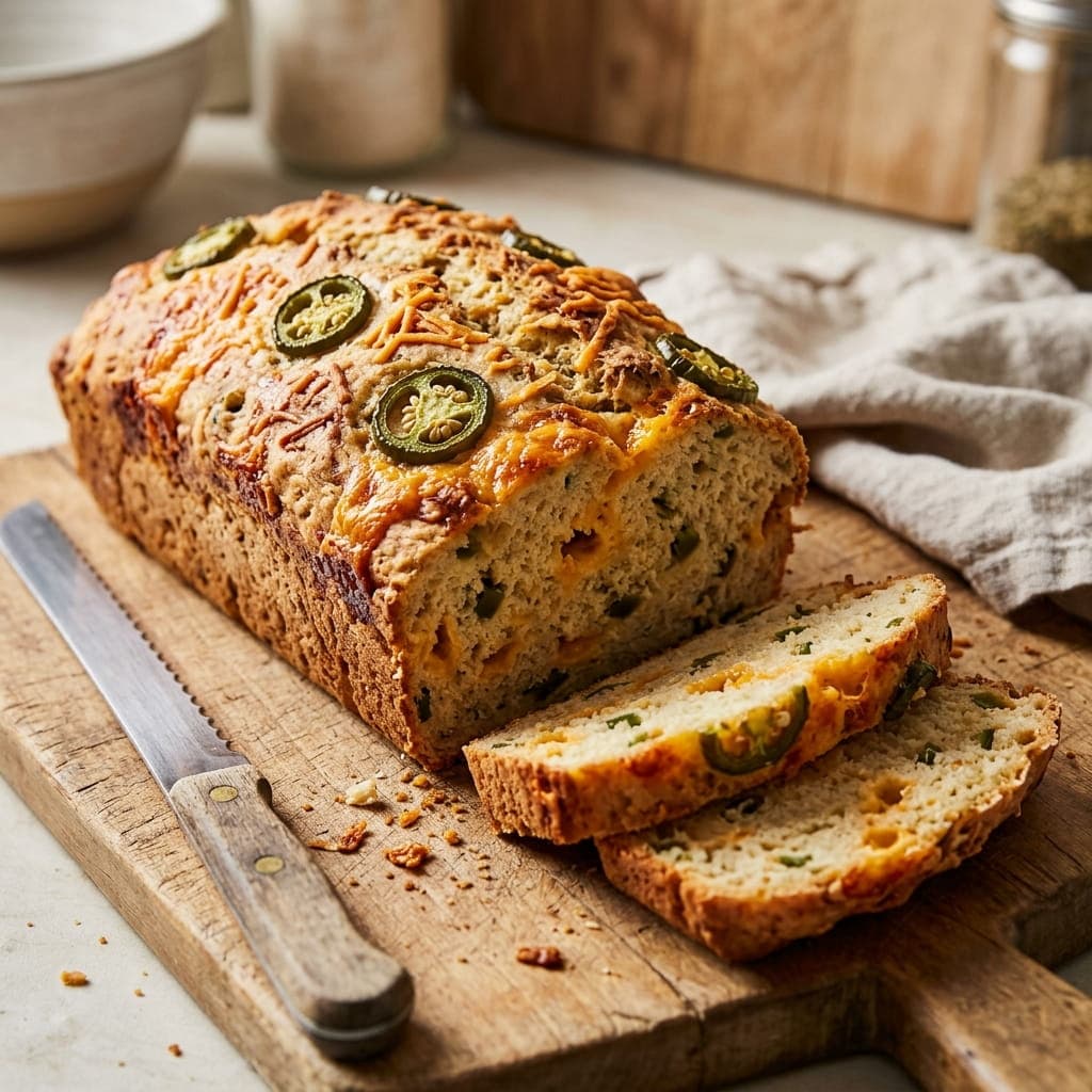 Savory Cheddar Jalapeno Quick Loaf